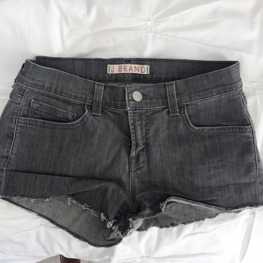 J brand grey denim shorts